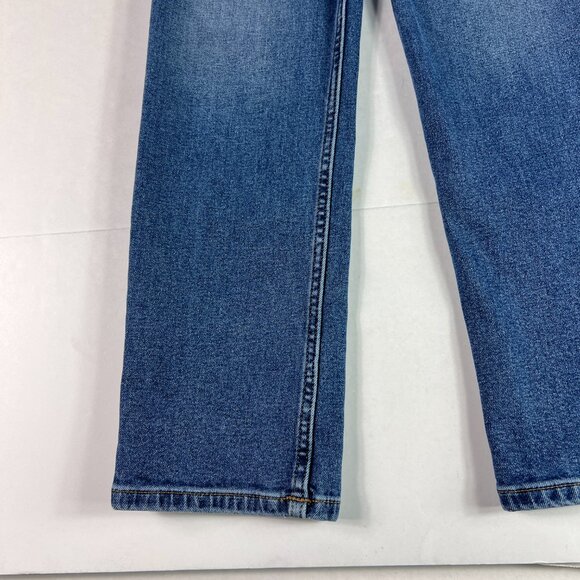 Re/Done Jean Women 25x26* 70s Stove Pipe High Rise Skinny Crop Blue Denim Tag 25 - Picture 3 of 16